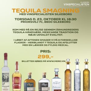 Tequila Smagning, Torsdag d. 23 Oktober kl. 18:30